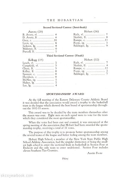 SKCS Yearbook 193330 South Kortright Central School Almedian
