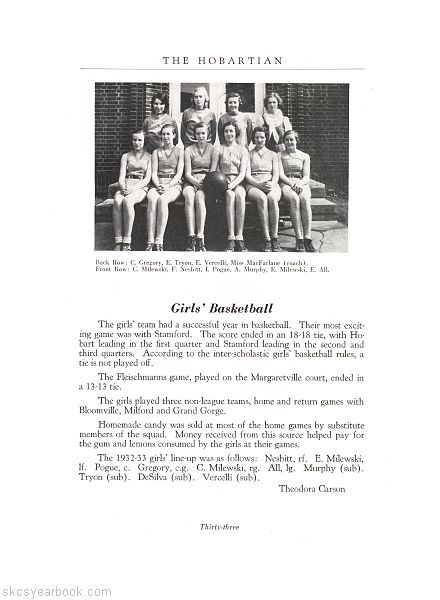 SKCS Yearbook 193332 South Kortright Central School Almedian