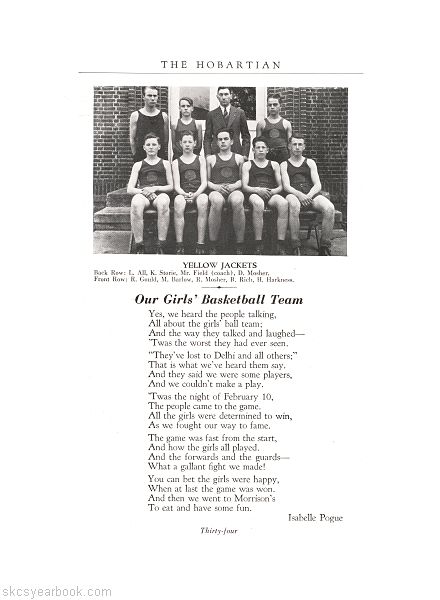 SKCS Yearbook 193334 South Kortright Central School Almedian