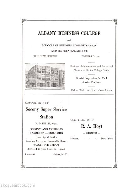SKCS Yearbook 193344 South Kortright Central School Almedian