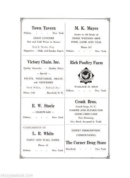SKCS Yearbook 193348 South Kortright Central School Almedian