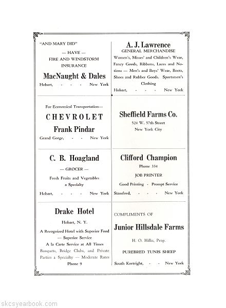 SKCS Yearbook 193348 South Kortright Central School Almedian
