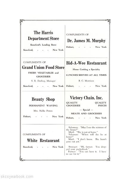 SKCS Yearbook 193350 South Kortright Central School Almedian