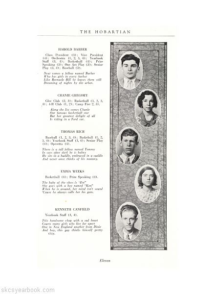 SKCS Yearbook 193411 South Kortright Central School Almedian