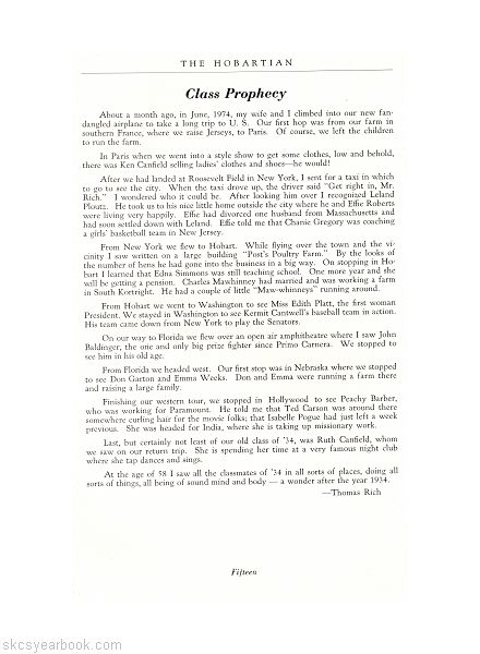 SKCS Yearbook 193414 South Kortright Central School Almedian