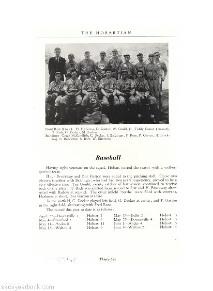SKCS Yearbook 193434 South Kortright Central School Almedian