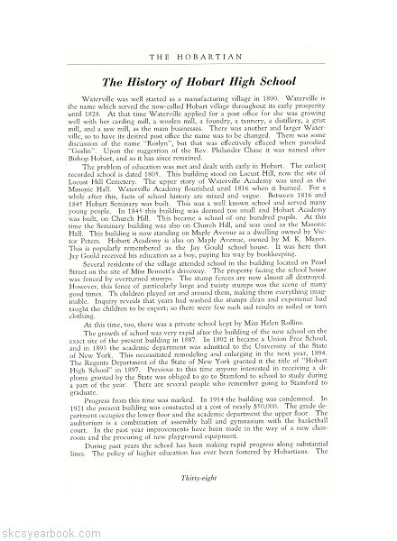 SKCS Yearbook 193438 South Kortright Central School Almedian