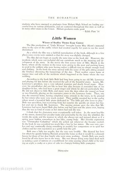 SKCS Yearbook 193438 South Kortright Central School Almedian