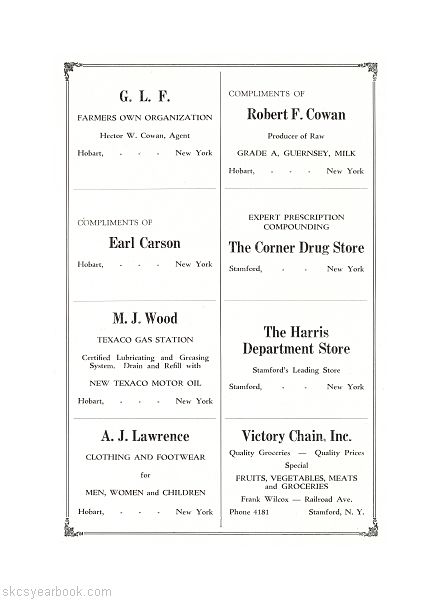 SKCS Yearbook 193450 South Kortright Central School Almedian