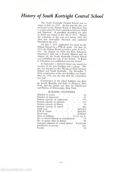 SKCS Yearbook 19458 South Kortright Central School Almedian