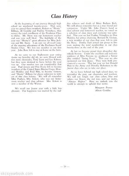 SKCS Yearbook 194520 South Kortright Central School Almedian