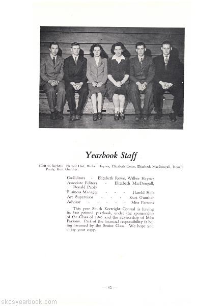 SKCS Yearbook 194542 South Kortright Central School Almedian
