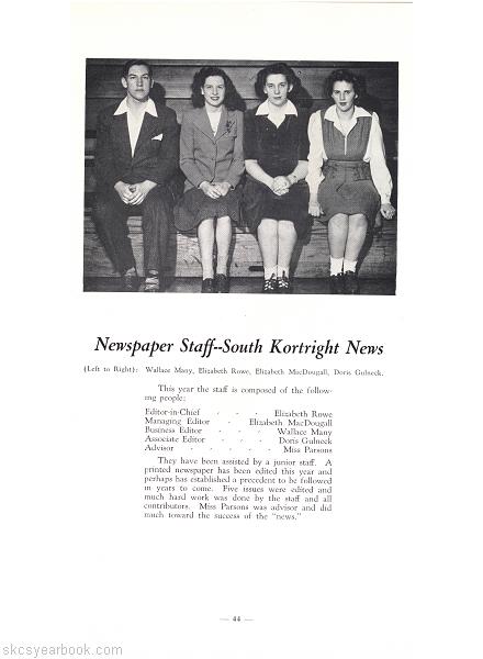 SKCS Yearbook 194544 South Kortright Central School Almedian