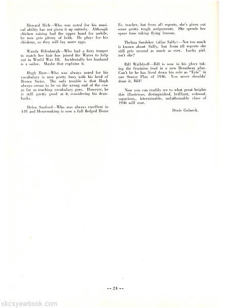 SKCS Yearbook 194624 South Kortright Central School Almedian