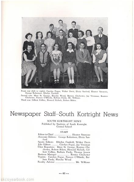 SKCS Yearbook 194742 South Kortright Central School Almedian