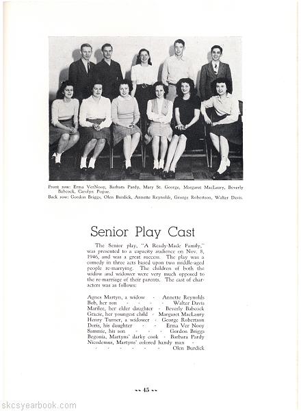 SKCS Yearbook 194744 South Kortright Central School Almedian