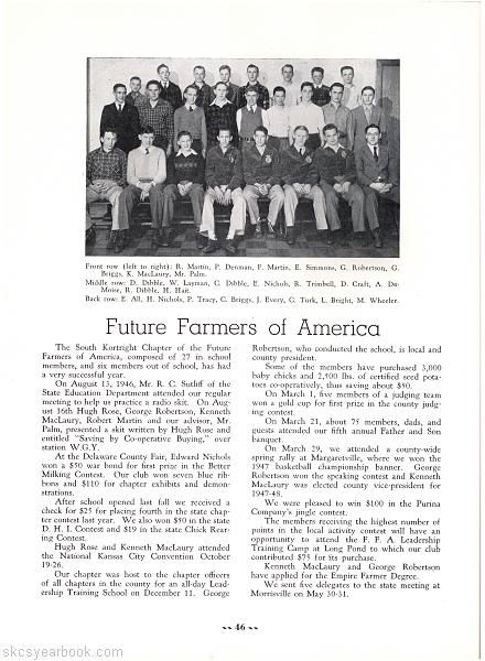 SKCS Yearbook 194746 South Kortright Central School Almedian