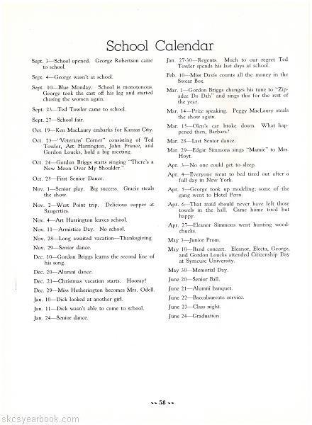 SKCS Yearbook 194758 South Kortright Central School Almedian