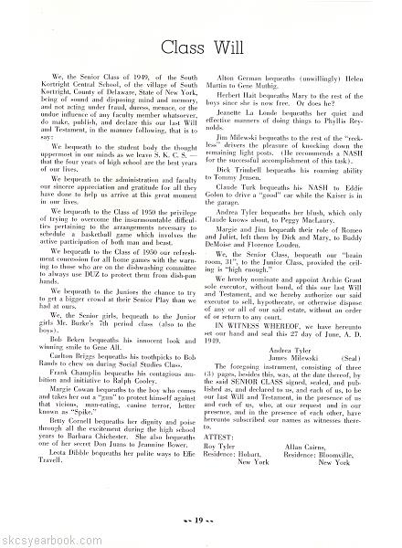 SKCS Yearbook 194918 South Kortright Central School Almedian
