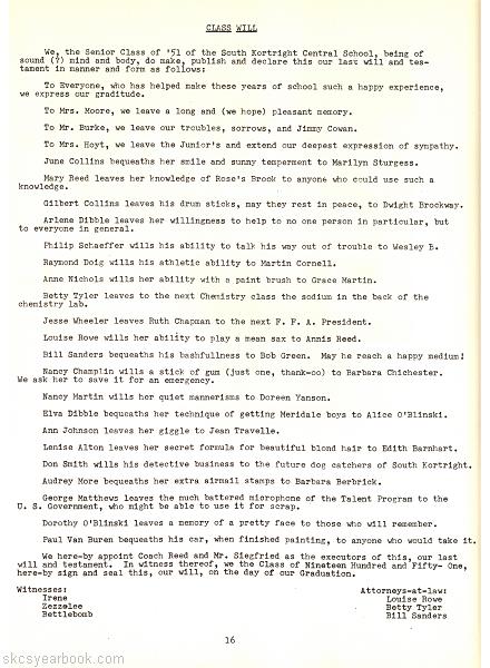 SKCS Yearbook 195116 South Kortright Central School Almedian