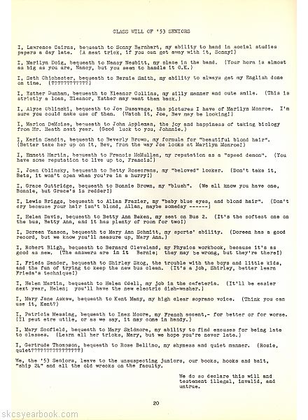 SKCS Yearbook 195320 South Kortright Central School Almedian