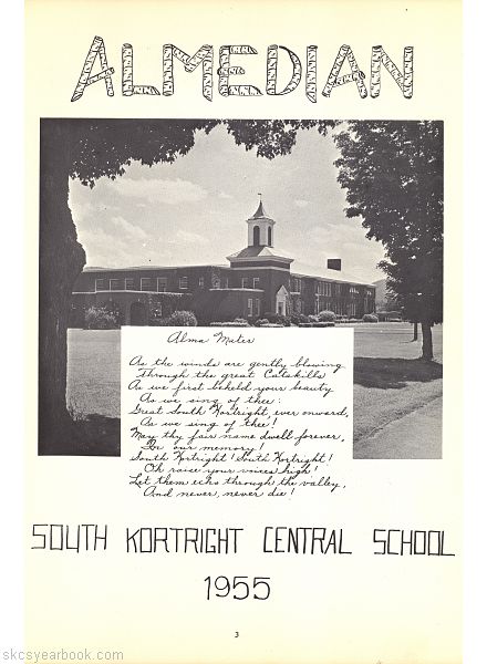 SKCS Yearbook 19553 South Kortright Central School Almedian
