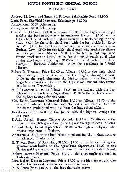 SKCS Yearbook 196266 South Kortright Central School Almedian