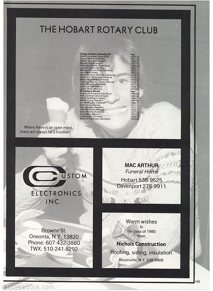SKCS Yearbook 1980104 South Kortright Central School Almedian