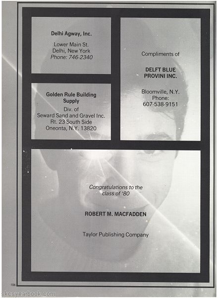 SKCS Yearbook 1980106 South Kortright Central School Almedian