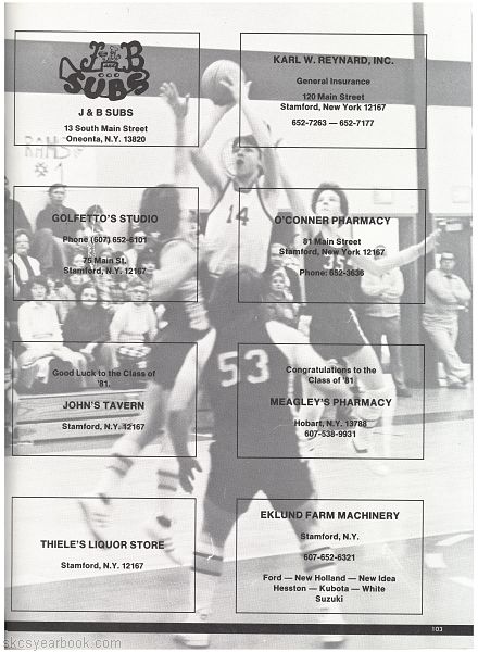 SKCS Yearbook 1981102 South Kortright Central School Almedian