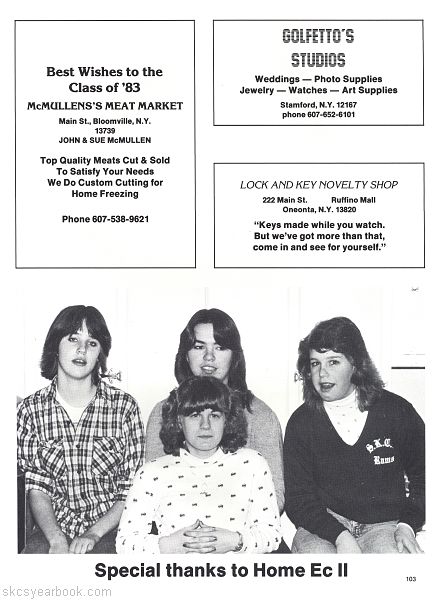 SKCS Yearbook 1983102 South Kortright Central School Almedian